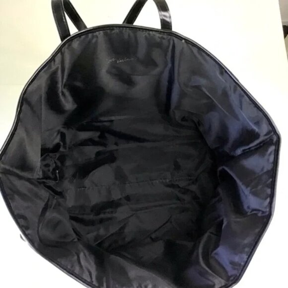 Victoria’s Secret Black Stripe Sequin Bling Large Tote Bag Open Top Beach Travel - Picture 8 of 8